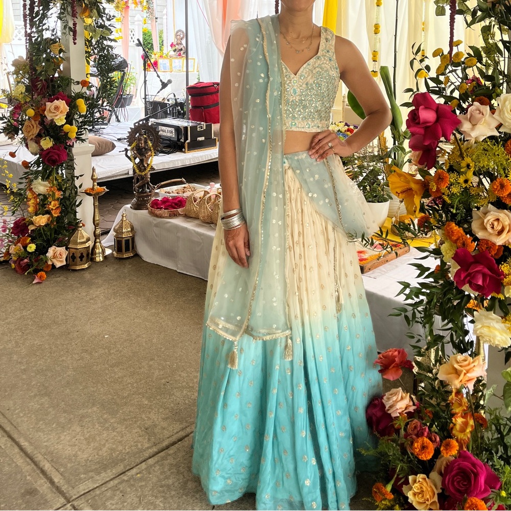 Blue Ombré Lehenga